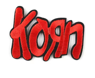 KORN - Logo Black Red - nažehlovacia nášivka