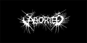 ABORTED - Logo - široká chrbtová nášivka s rozmerom 33 x 15 cm