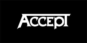 ACCEPT - Logo - široká chrbtová nášivka s rozmerom 33 x 15 cm