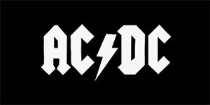 ACDC - Logo - široká chrbtová nášivka s rozmerom 33 x 15 cm