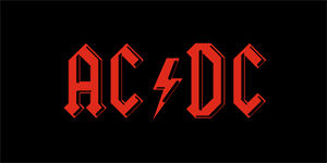 ACDC - Red Logo Vintage - široká chrbtová nášivka s rozmerom 33 x 15 cm