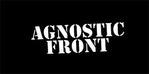 AGNOSTIC FRONT - Logo - široká chrbtová nášivka s rozmerom 33 x 15 cm