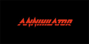 ANNIHILATOR - Logo Red - široká chrbtová nášivka s rozmerom 33 x 15 cm