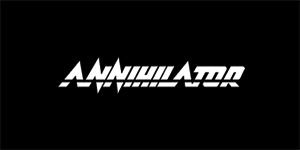 ANNIHILATOR - Logo White - široká chrbtová nášivka s rozmerom 33 x 15 cm