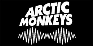 ARCTIC MONKEYS - Logo - široká chrbtová nášivka s rozmerom 33 x 15 cm