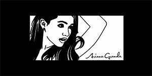ARIANA GRANDE - Portrait 4 - široká chrbtová nášivka s rozmerom 33 x 15 cm
