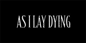 AS I LAY DYING - Logo - široká chrbtová nášivka s rozmerom 33 x 15 cm