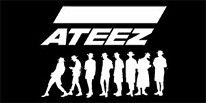 ATEEZ - Logo & Silhouette - široká chrbtová nášivka s rozmerom 33 x 15 cm