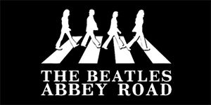 BEATLES - Abbey Roads Silhouette - široká chrbtová nášivka s rozmerom 33 x 15 cm