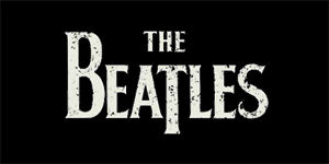 BEATLES - Logo Vintage - široká chrbtová nášivka s rozmerom 33 x 15 cm
