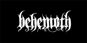 BEHEMOTH - Logo - široká chrbtová nášivka s rozmerom 33 x 15 cm
