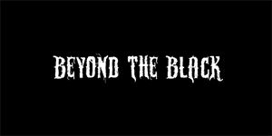 BEYOND THE BLACK - Logo - široká chrbtová nášivka s rozmerom 33 x 15 cm