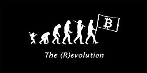 BITCOIN EVOLUTION - široká chrbtová nášivka s rozmerom 33 x 15 cm