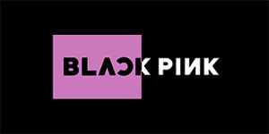 BLACKPINK - Pink Square Crest B&W - široká chrbtová nášivka s rozmerom 33 x 15 cm
