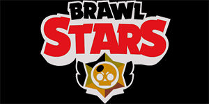 BRAWL STARS - Gold Logo - široká chrbtová nášivka s rozmerom 33 x 15 cm