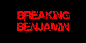 BREAKING BENJAMIN - Red Logo Motive 2 - široká chrbtová nášivka s rozmerom 33 x 15 cm