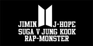 BTS - BANGTAN BOYS - Names Crest Logo - široká chrbtová nášivka s rozmerom 33 x 15 cm
