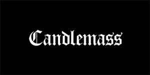 CANDLEMASS - Logo - široká chrbtová nášivka s rozmerom 33 x 15 cm