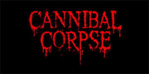 CANNIBAL CORPSE - Red Logo - široká chrbtová nášivka s rozmerom 33 x 15 cm