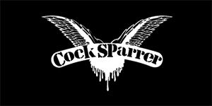 COCK SPARRER - Logo - široká chrbtová nášivka s rozmerom 33 x 15 cm