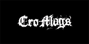 CRO-MAGS - Logo - široká chrbtová nášivka s rozmerom 33 x 15 cm