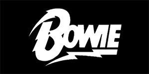 DAVID BOWIE - Logo - široká chrbtová nášivka s rozmerom 33 x 15 cm