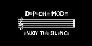 DEPECHE MODE - Enjoy The Silence - široká chrbtová nášivka s rozmerom 33 x 15 cm