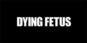 DYING FETUS - Logo - široká chrbtová nášivka s rozmerom 33 x 15 cm