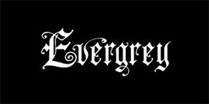 EVERGREY - Logo - široká chrbtová nášivka s rozmerom 33 x 15 cm