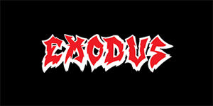 EXODUS - Logo - široká chrbtová nášivka s rozmerom 33 x 15 cm