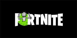 FORTNITE Season 7 - Rick Sanchez Logo - široká chrbtová nášivka s rozmerom 33 x 15 cm