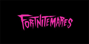 FORTNITEMARES - Logo - široká chrbtová nášivka s rozmerom 33 x 15 cm