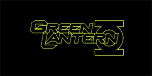 GREEN LANTERN - Logo Neon - široká chrbtová nášivka s rozmerom 33 x 15 cm