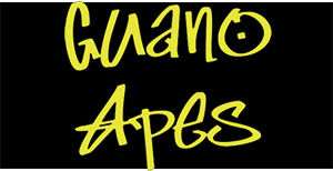 GUANO APES - Logo Yellow - široká chrbtová nášivka s rozmerom 33 x 15 cm
