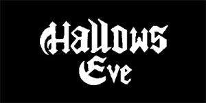 HALLOWS EVE - Logo - široká chrbtová nášivka s rozmerom 33 x 15 cm