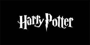HARRY POTTER - Logo - široká chrbtová nášivka s rozmerom 33 x 15 cm