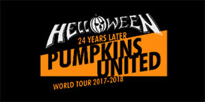 HELLOWEEN - Pumpkins United World Tour 2017-2018 - široká chrbtová nášivka s rozmerom 33 x 15 cm