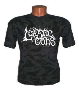 LUNATIC GODS - Big Logo - pánske maskáčové tričko - ruský maskáč