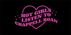 CHAPPELL ROAN - Hot Girls Listen To Chappell Roan - široká chrbtová nášivka s rozmerom 33 x 15 cm