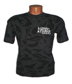 LUNATIC GODS - Small Logo - pánske maskáčové tričko - ruský maskáč
