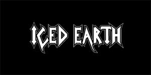 ICED EARTH - Logo - široká chrbtová nášivka s rozmerom 33 x 15 cm