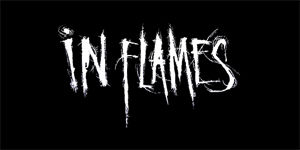 IN FLAMES - Logo - široká chrbtová nášivka s rozmerom 33 x 15 cm