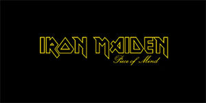 IRON MAIDEN - Piece Of Mind Logo - široká chrbtová nášivka s rozmerom 33 x 15 cm