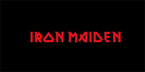 IRON MAIDEN - Red Logo - široká chrbtová nášivka s rozmerom 33 x 15 cm