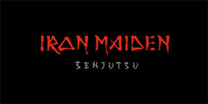 IRON MAIDEN - Senjutsu Logo - široká chrbtová nášivka s rozmerom 33 x 15 cm