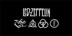 LED ZEPPELIN - Logo - široká chrbtová nášivka s rozmerom 33 x 15 cm