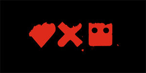 LOVE DEATH ROBOTS - Red Crest Motive 1 - široká chrbtová nášivka s rozmerom 33 x 15 cm