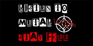 LUNATIC GODS - Listen To Metal Stay Free Motive 3 - široká chrbtová nášivka s rozmerom 33 x 15 cm