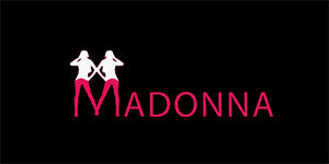 MADONNA - Logo Color - široká chrbtová nášivka s rozmerom 33 x 15 cm