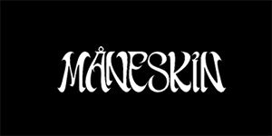 MANESKIN - Logo 2021 - široká chrbtová nášivka s rozmerom 33 x 15 cm